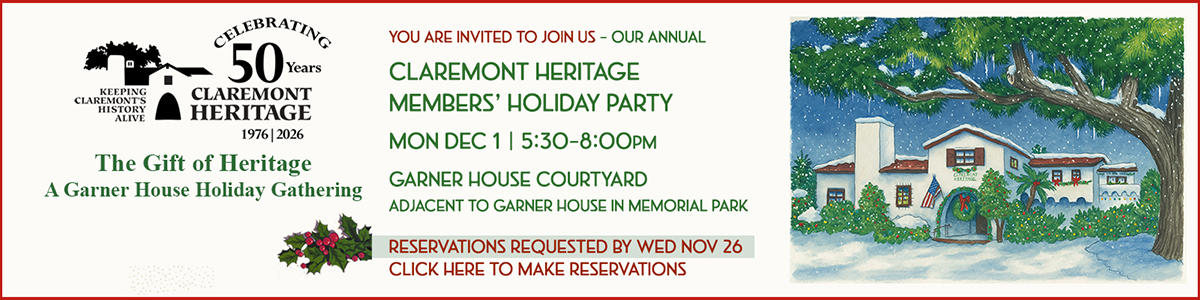 Claremont Heritage Holiday Party
