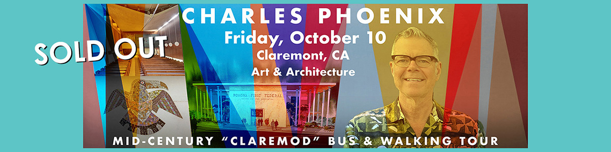 Sold Out Charles Phoenix ClareMOD bus and walking tour Friday Oct 10 at 9:00am