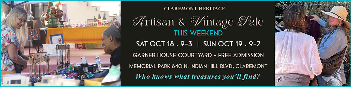 Flea Market Garner House Courtyard Sat Oct 18 9-3 | Sun Oct 19 9-2 Garner House Courtyard Free Admission