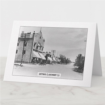 Note Card - First St facing east from Yale Ave in Claremont CA