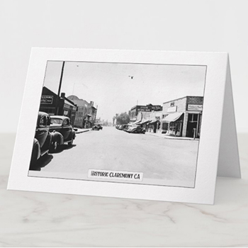 Note Card - Yale Ave near Second St facing south in Claremont CA