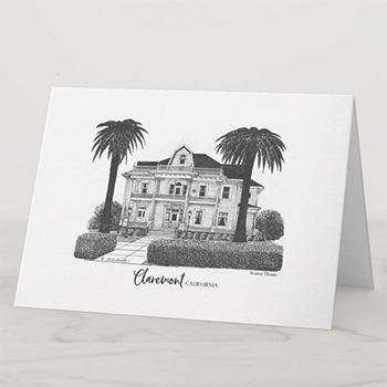 Note Card - Seaver House - Claremont Hertage Bob Smith Claremont Collection