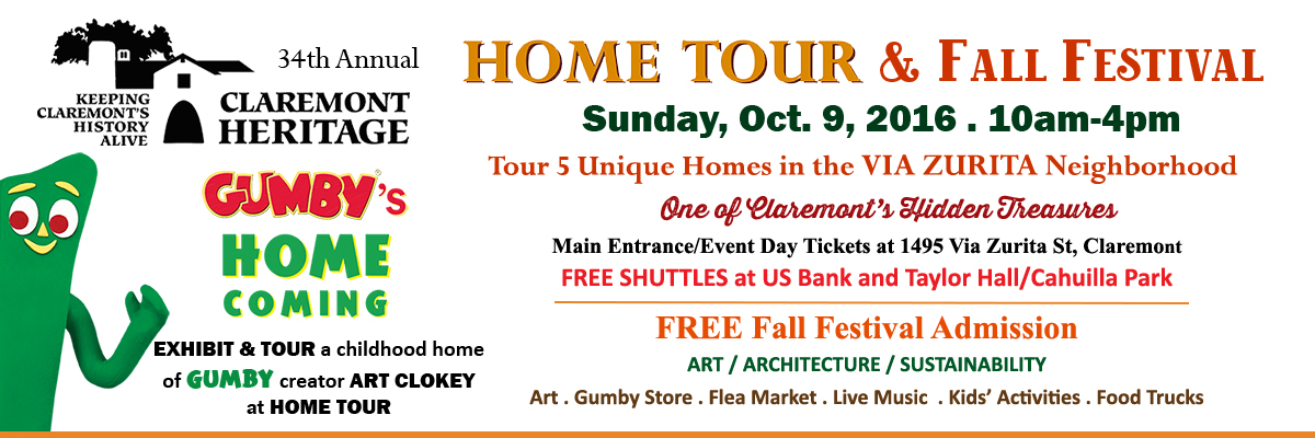 Claremont Heritage Home Tour & Fall Festival Gumby's Home Coming