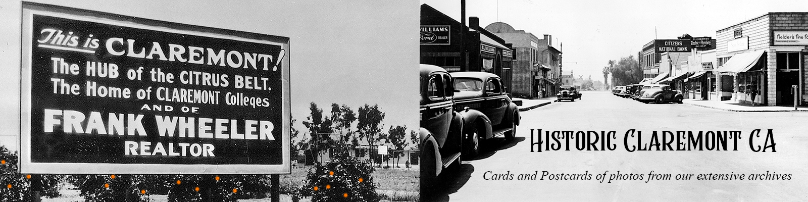 Historic Claremont CA cards and postcards