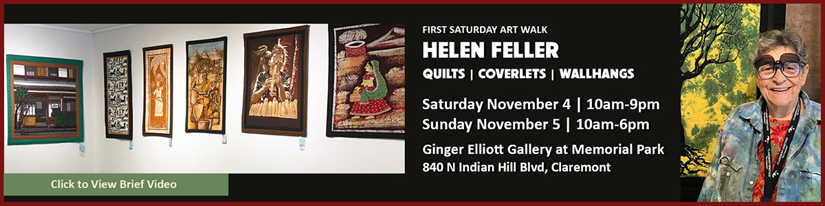 Clic kto view a brief video from Helen Feller Quilts, Coverlets, Wallhangs Nov 2023