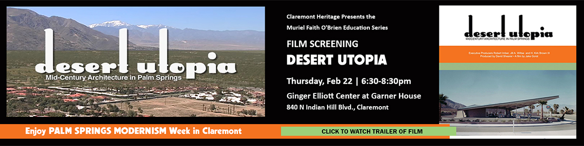 Desert Utopia film screening Thurs Feb 22 at 6:30pm