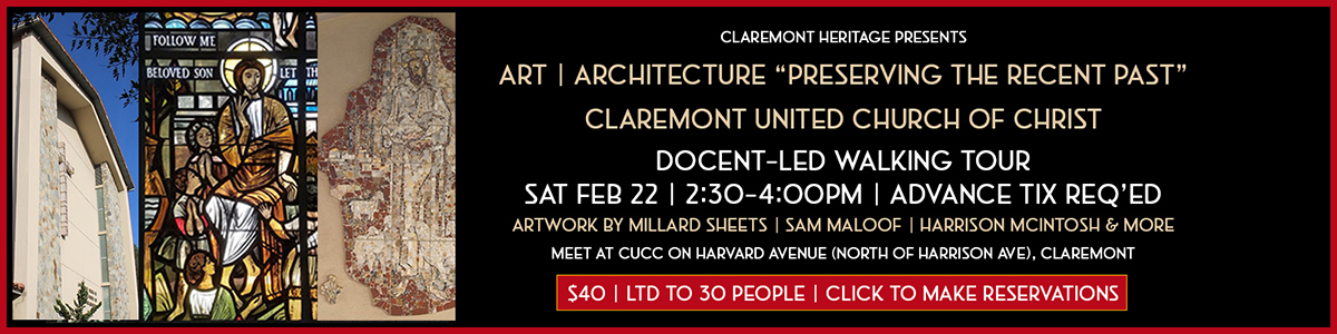 CUCC docent-led walking tour Feb 22nd 2:30pm $40 click to make reservations