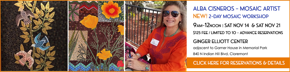 Alba Cisneros Mosaic Workshop Nov 14 and 21 2026