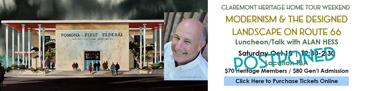 Luncheon/Talk with Alan Hess - Postponed