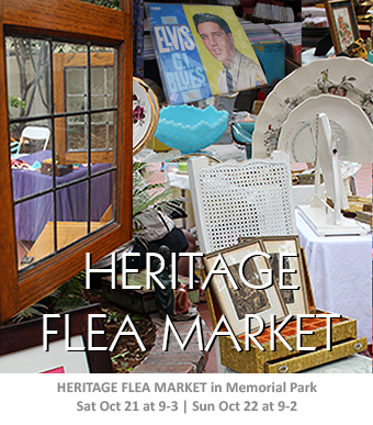 Heritage Flea Market Sat Oct 21 9-3 | Sun Oct 22 9-2 Memorial Park
