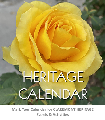 Claremont Heritage calendar of events and activities