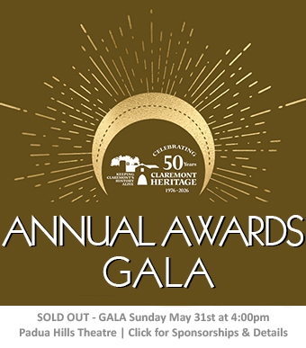 Annnal Awards Gala Sun May 31 at 4pm